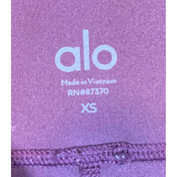 ALO YOGA High-Waist Sequence Leggings, Dark Plum, Size XS - Picture 6 of 6